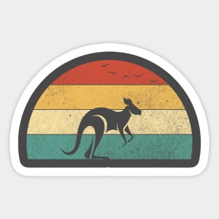 Sunset kangaroo australian bush Sticker